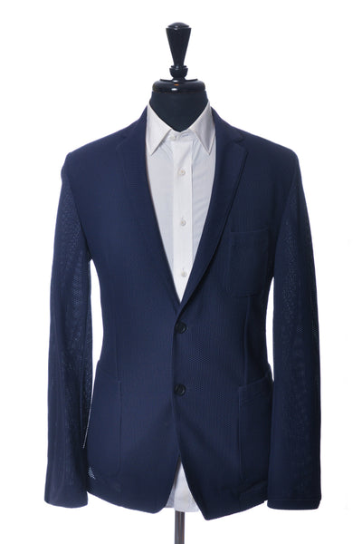 Hugo Boss Navy Blue Honeycomb Twill Noswen-J Slim Fit Blazer