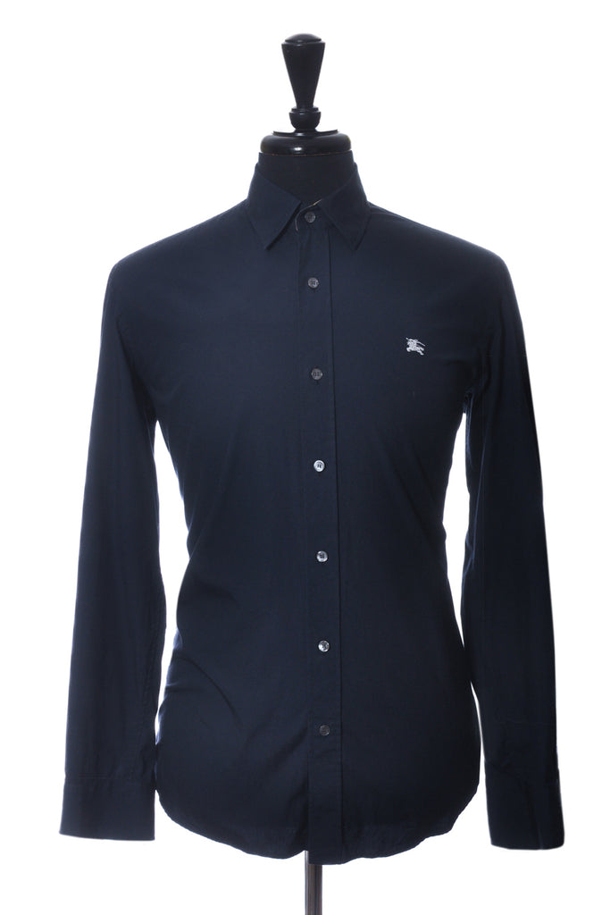 Burberry Navy Blue Dress Shirt