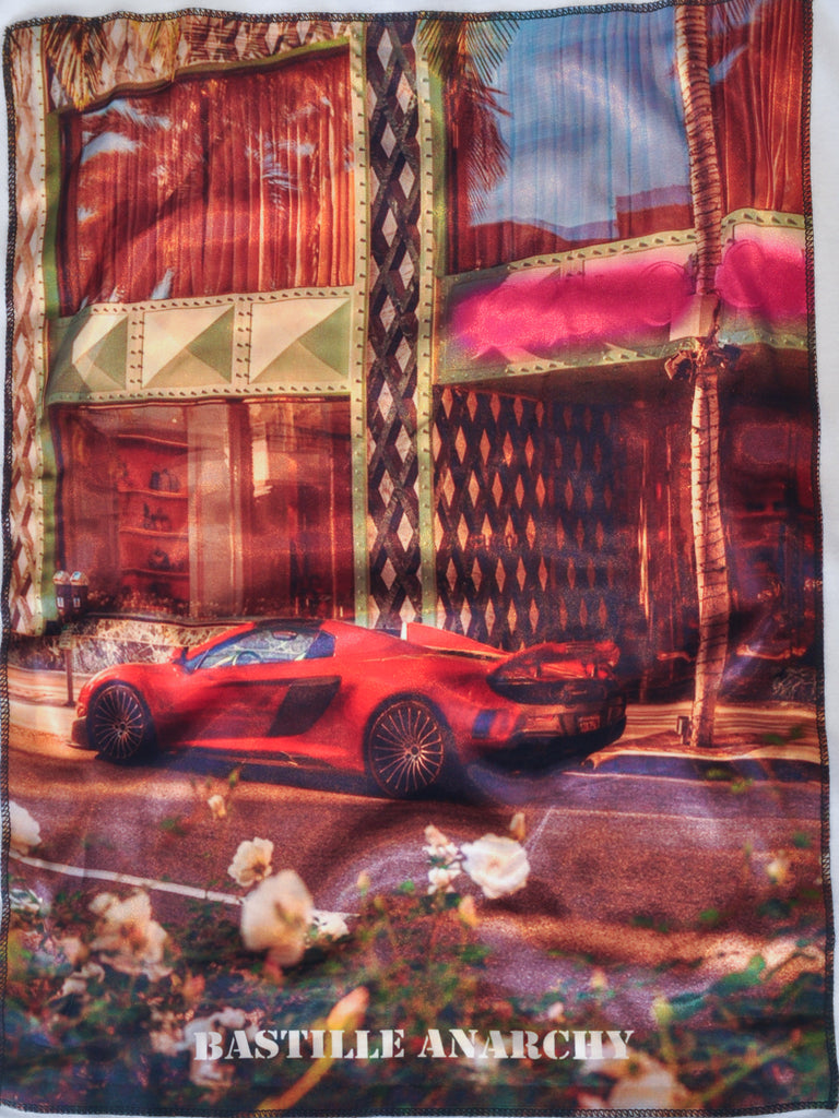 Bastille Rive Droit White Supercar Print T-Shirt