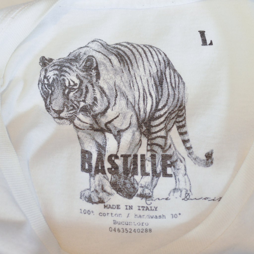 Bastille Rive Droit White Supercar Print T-Shirt