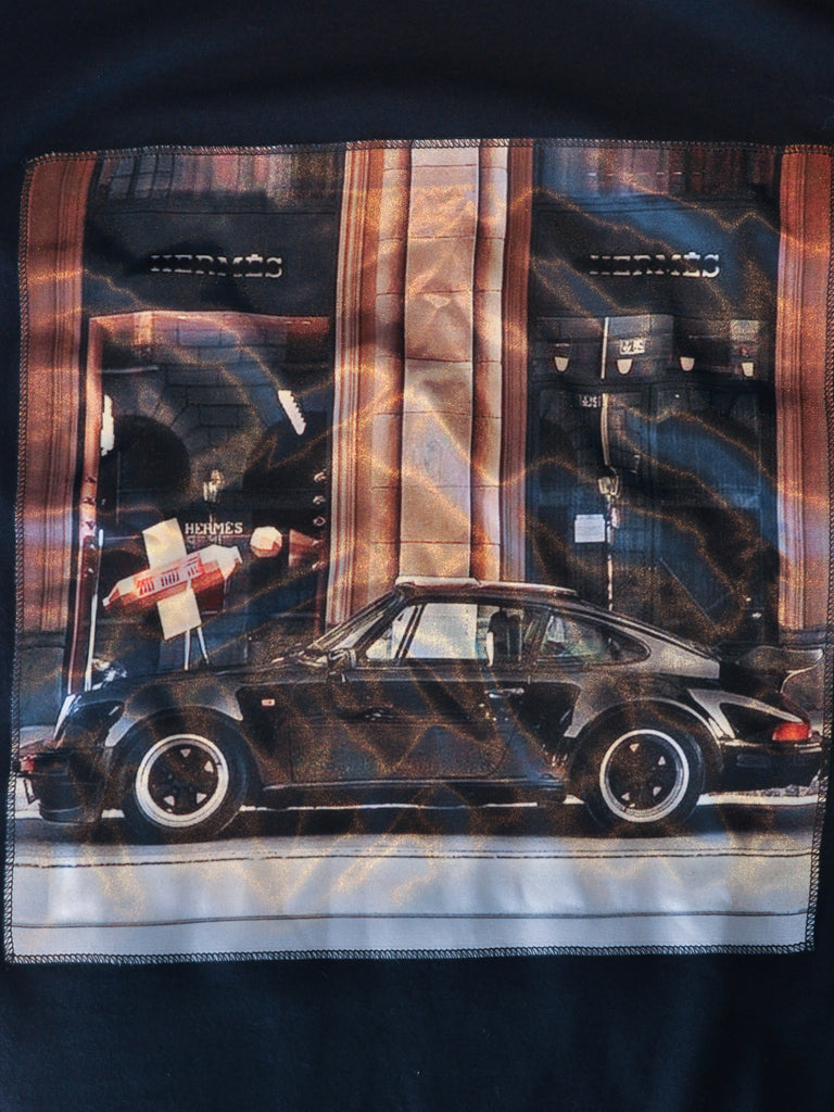 Bastille Rive Droit Black Porsche Print T-Shirt