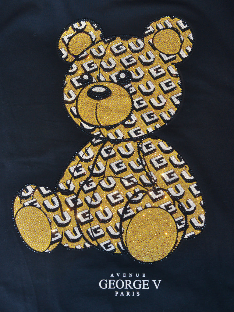 Avenue George V Paris Black Bear T-Shirt