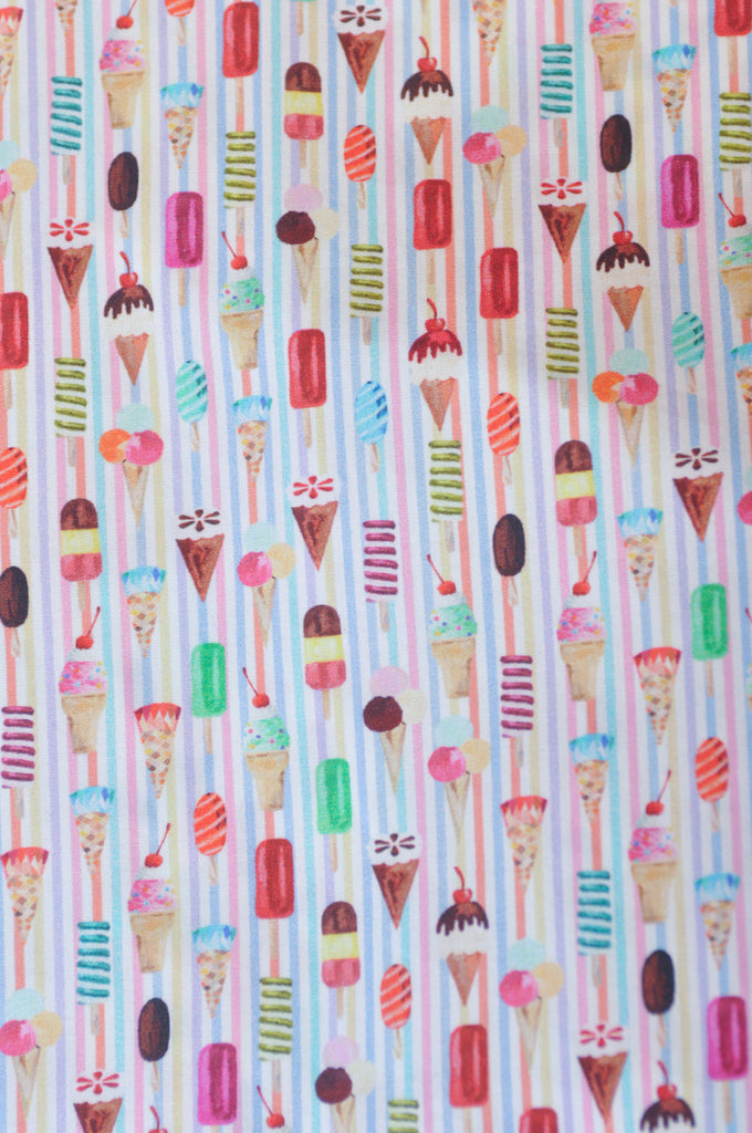 Eton Ice Cream Print Poplin Super Slim Shirt
