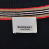 Burberry London Black Icon Stripe Tip Wool Crew Neck Sweater
