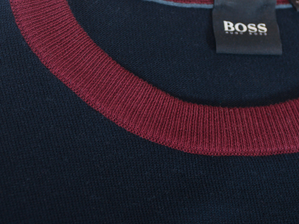 Hugo Boss Color Block Garneo Crew Neck Sweater