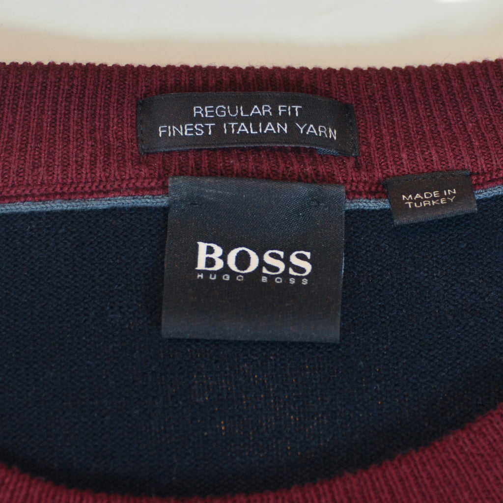 Hugo Boss Color Block Garneo Crew Neck Sweater