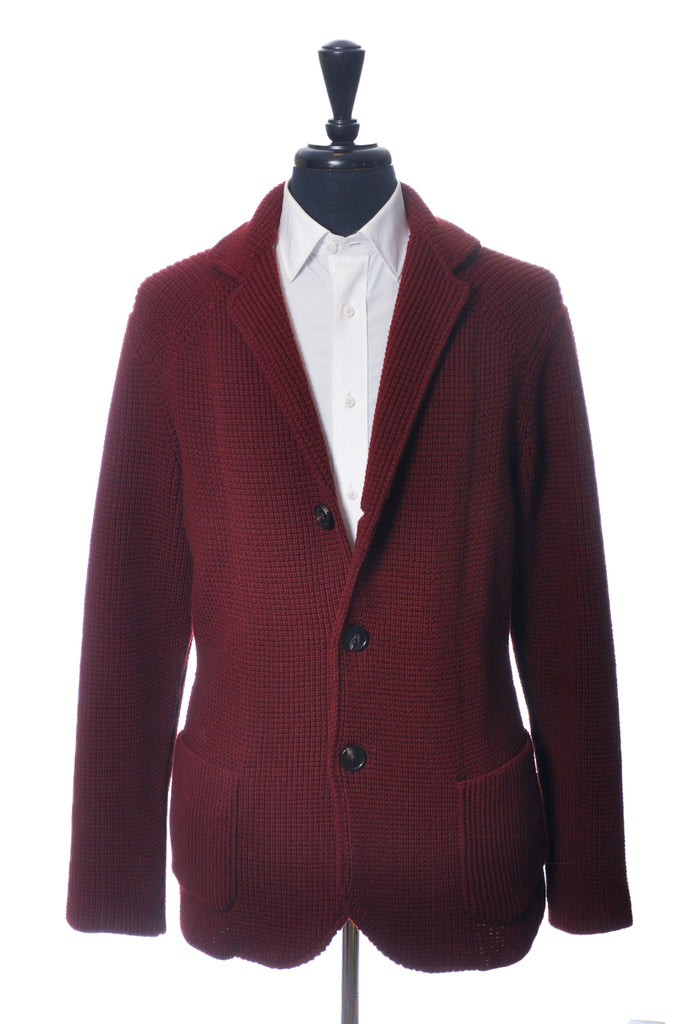 Maurizio Baldassari Merlot Knit Swacket Blazer