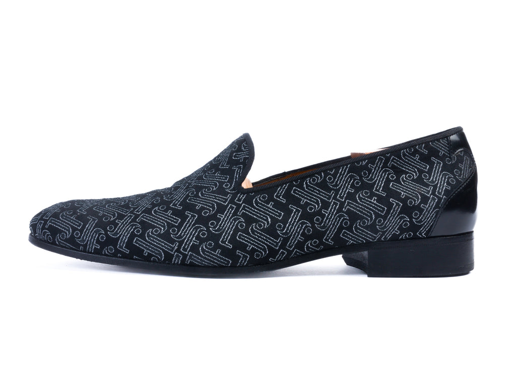 Fluevog Black Print Opera Pumps
