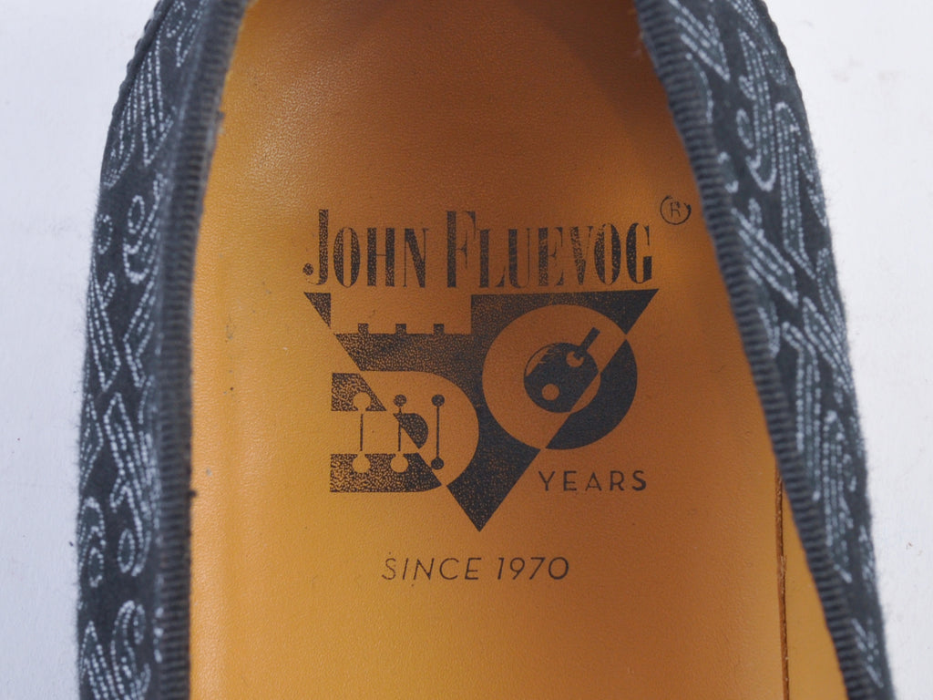 Fluevog Black Print Opera Pumps
