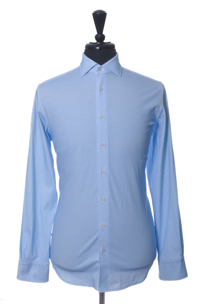 Emanuel Berg Light Blue Jersey Modern Fit Shirt