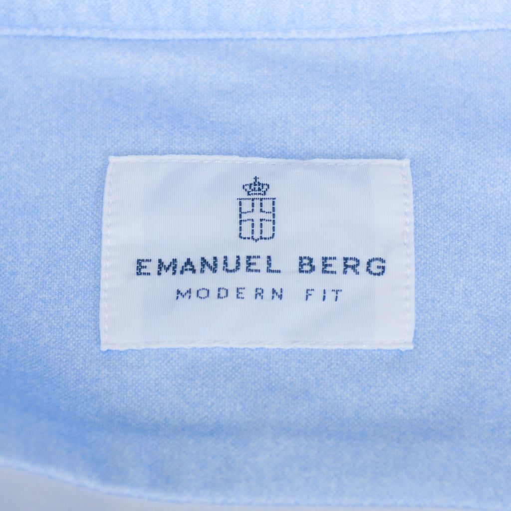 Emanuel Berg Light Blue Jersey Modern Fit Shirt