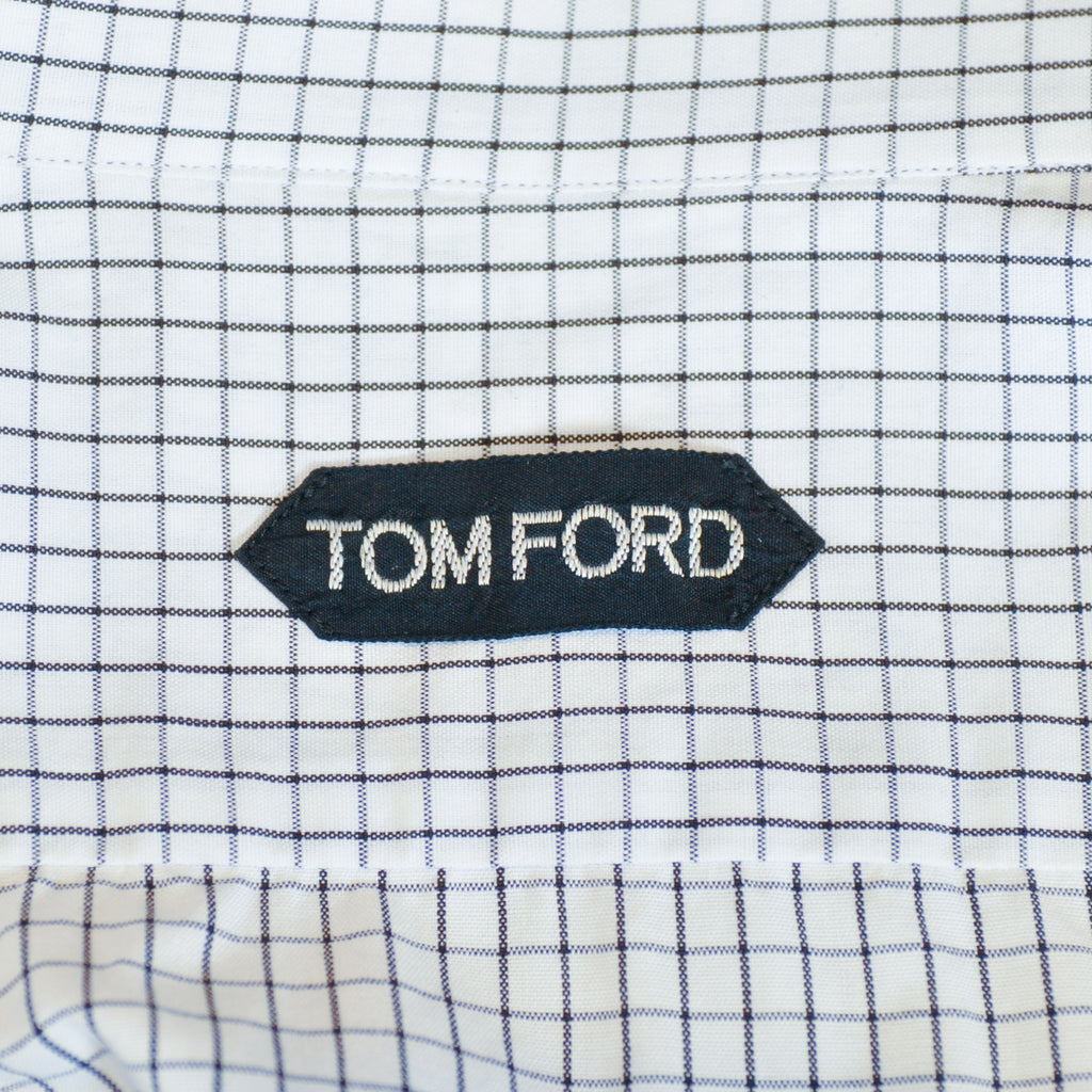 Tom Ford Black on White Graph Check Shirt