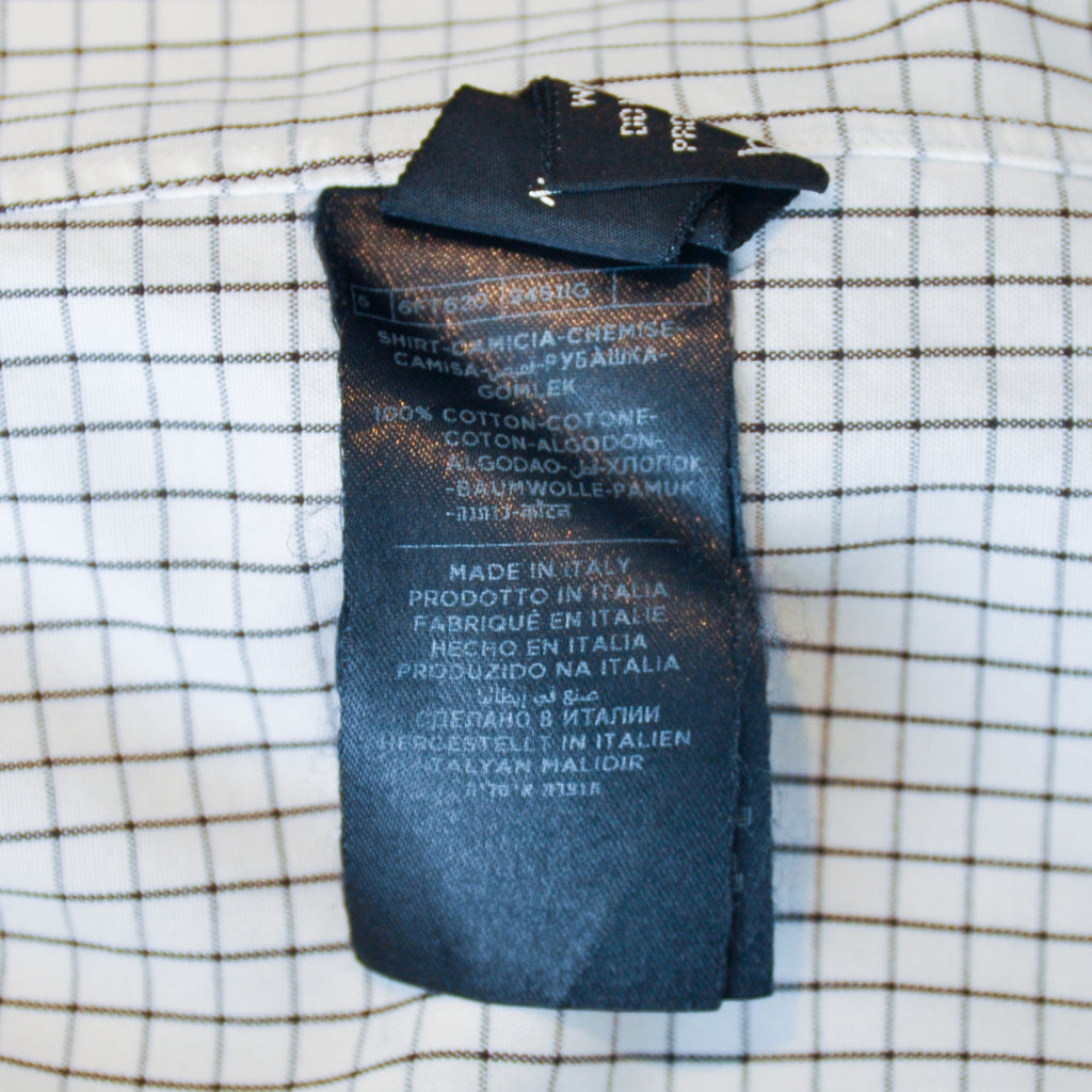 Tom Ford Black on White Graph Check Shirt