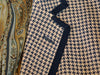 Etro Sand Navy on Brown Houndstooth New Jersey Blazer