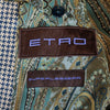 Etro Sand Navy on Brown Houndstooth New Jersey Blazer