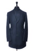 Pal Zileri Navy Blue Wool Twill Overcoat