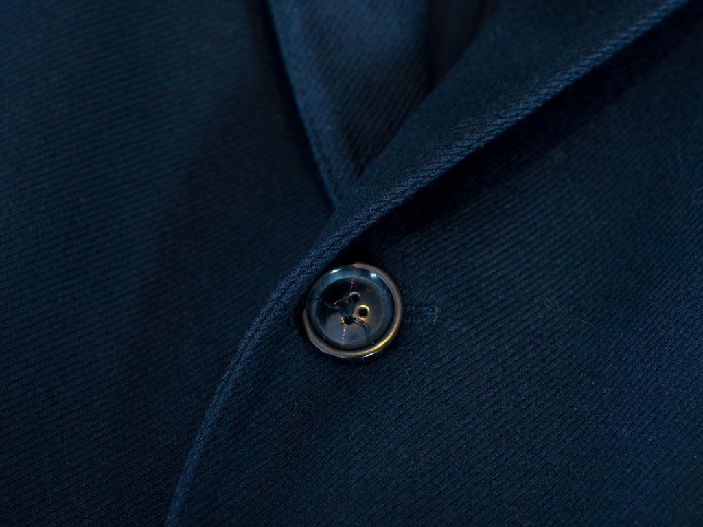 Pal Zileri Navy Blue Wool Twill Overcoat