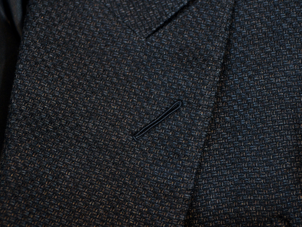 Tom Ford Charcoal Grey Basket Weave Basic Base A Blazer