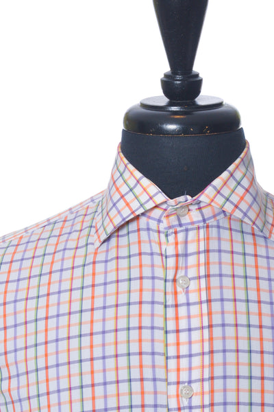 Etro Orange Check Shirt
