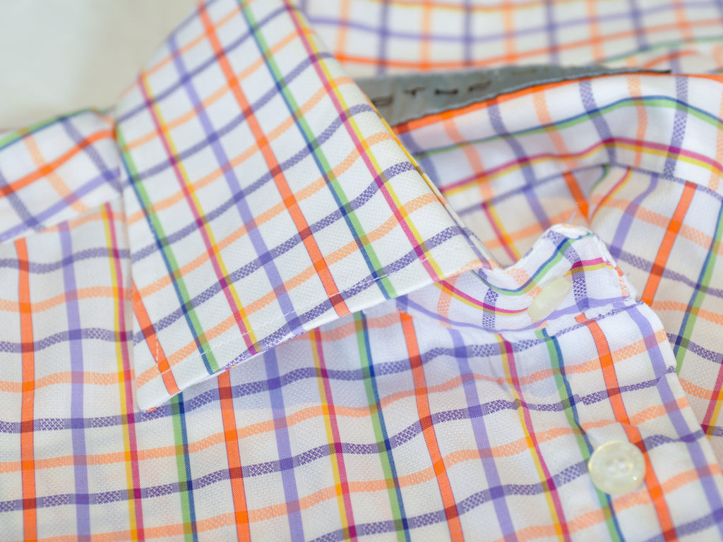 Etro Orange Check Shirt