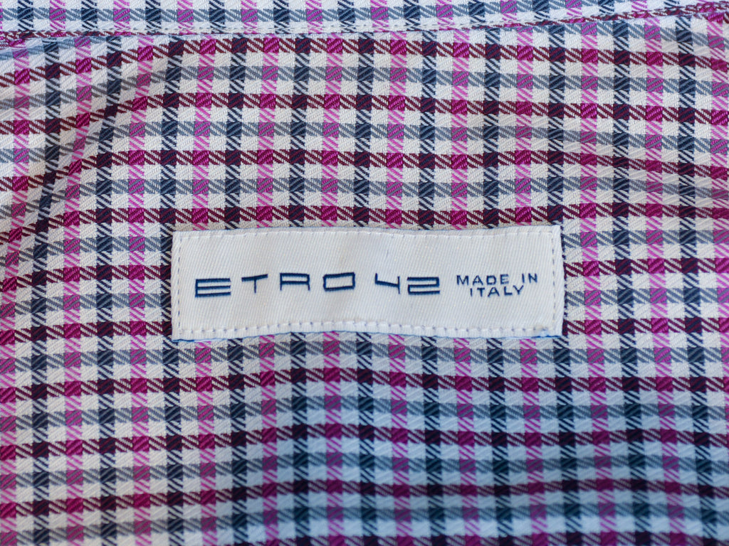 Etro Purple Check Shirt