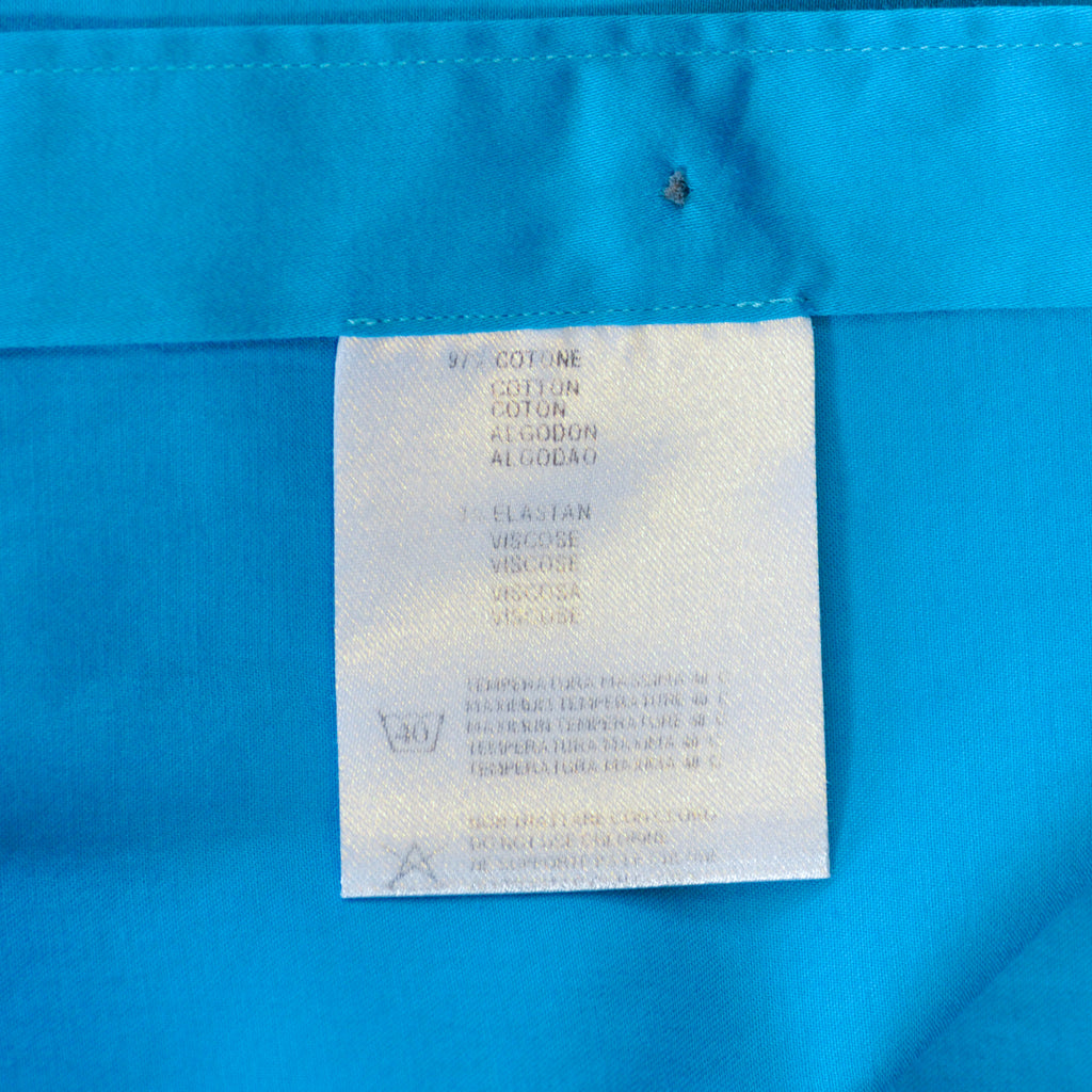 Versace Collection Teal Blue Trend Dress Shirt