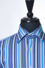 Etro Blue Bar Code Striped Shirt