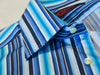 Etro Blue Bar Code Striped Shirt