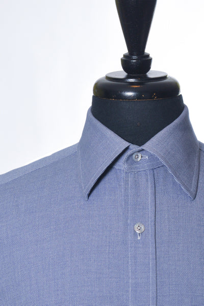 Tom Ford Blue Twill French Cuff Dress Shirt at Luxmrkt Mens Wear Consignment luxmrkt.ca luxmrkt.com