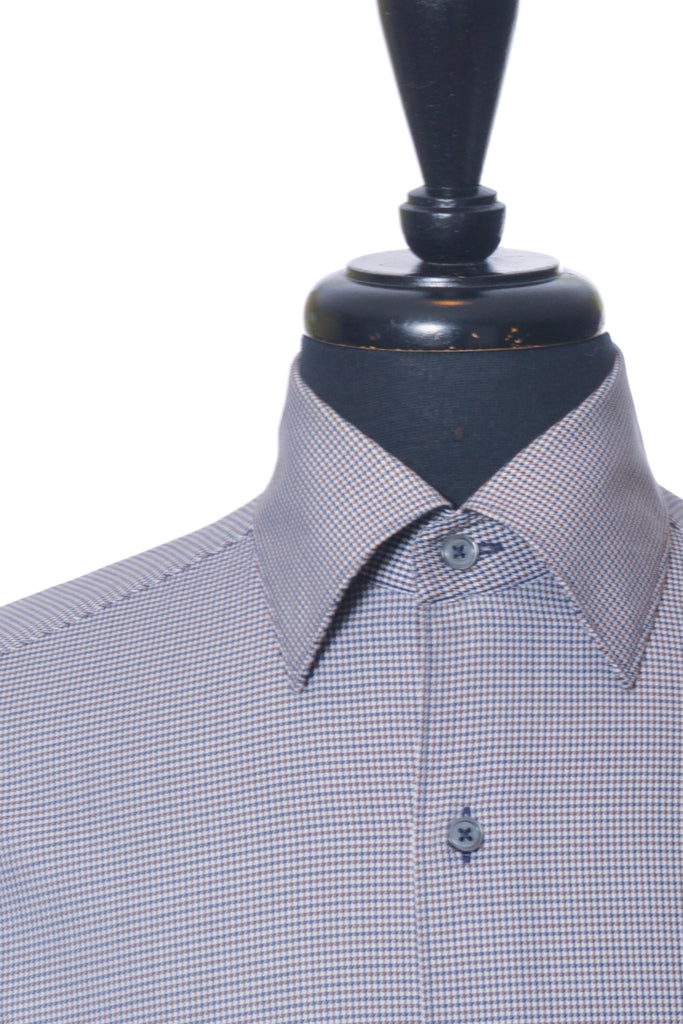 Ermenegildo Zegna Brown Shepherds Check Shirt