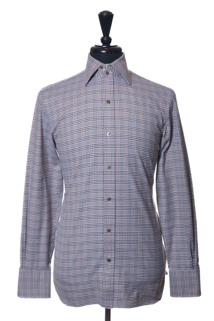Tom Ford Brown Check Dress Shirt