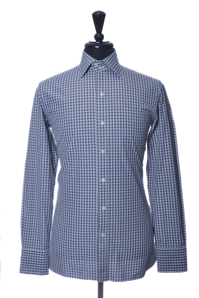 Tom Ford Grey Check Dress Shirt