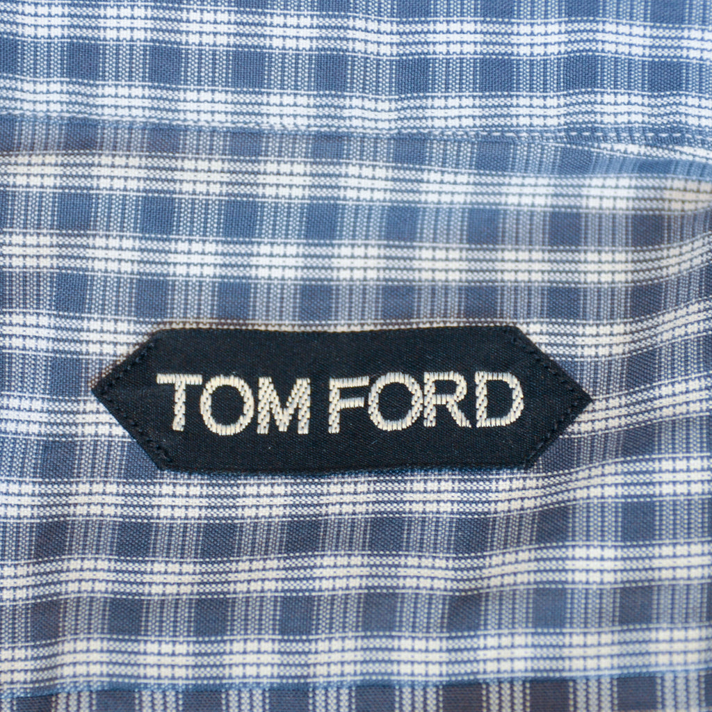 Tom Ford Grey Check Dress Shirt