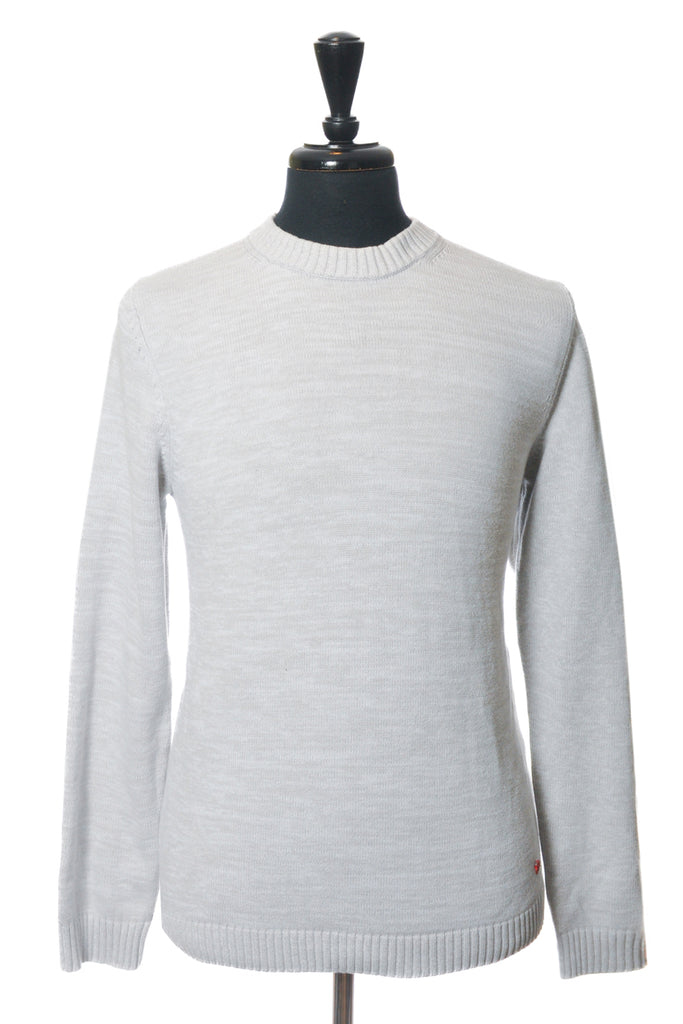 Strellson Cement Grey Cotton Crew Neck Sweater