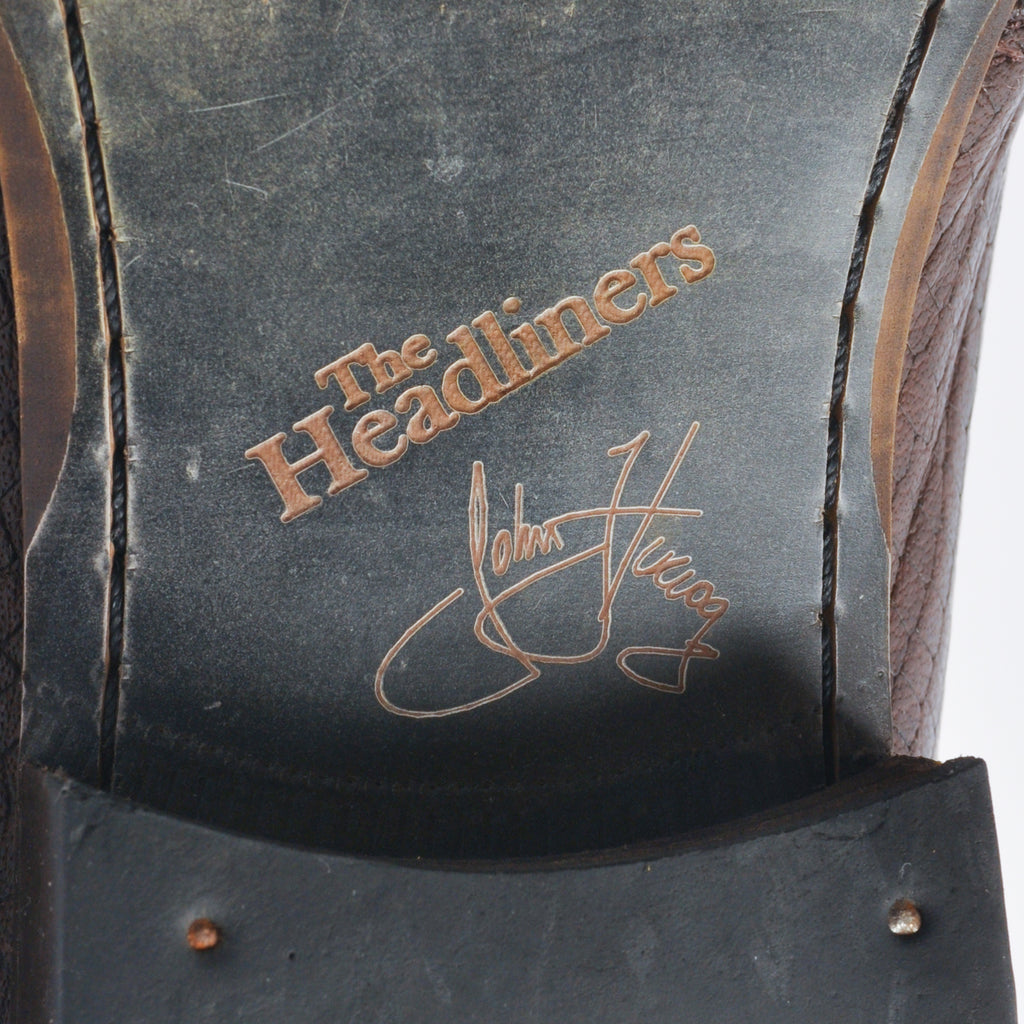 John Fluevog Brown Faux Snake Headliners Gable Shoes