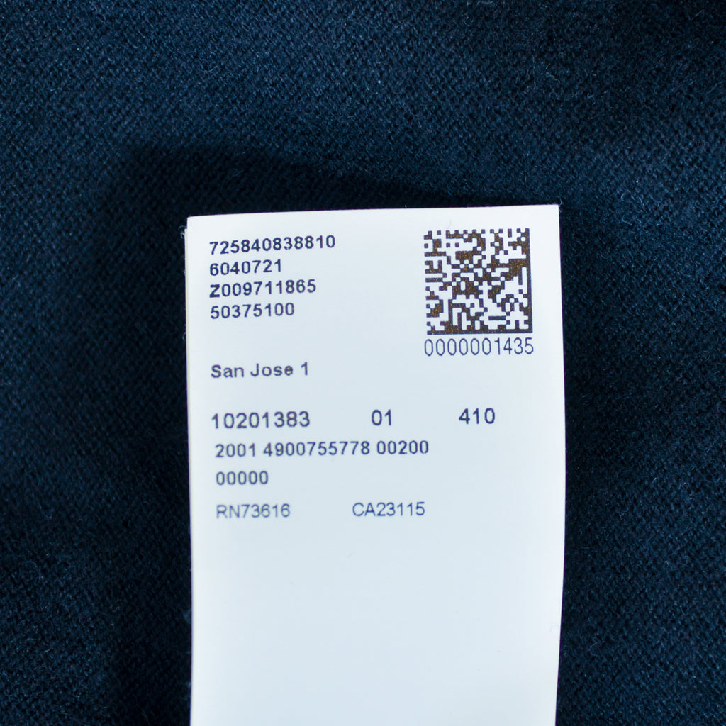 Hugo Boss Navy Blue Cotton Silk Cashmere San Jose V-Neck Sweater
