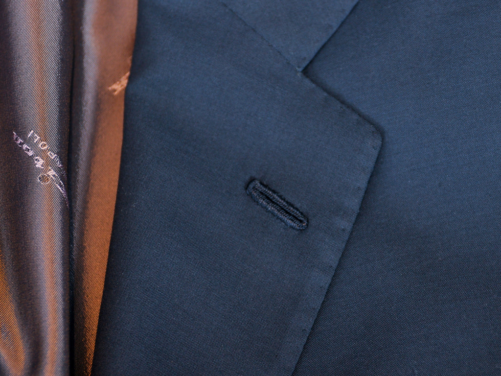 Kiton Slate Blue 14 Micron Natural Stretch Wool Suit
