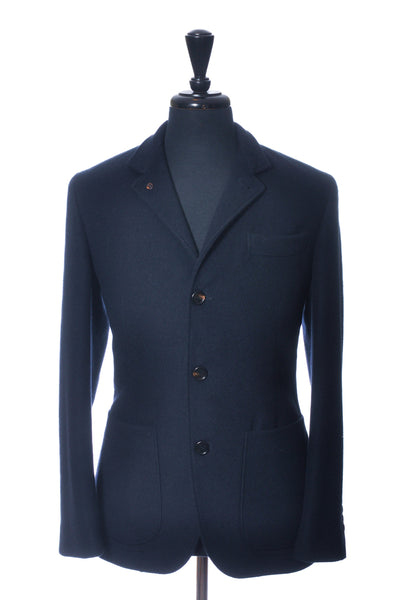 Brunello Cucinelli Navy Blue Cashmere Jacket