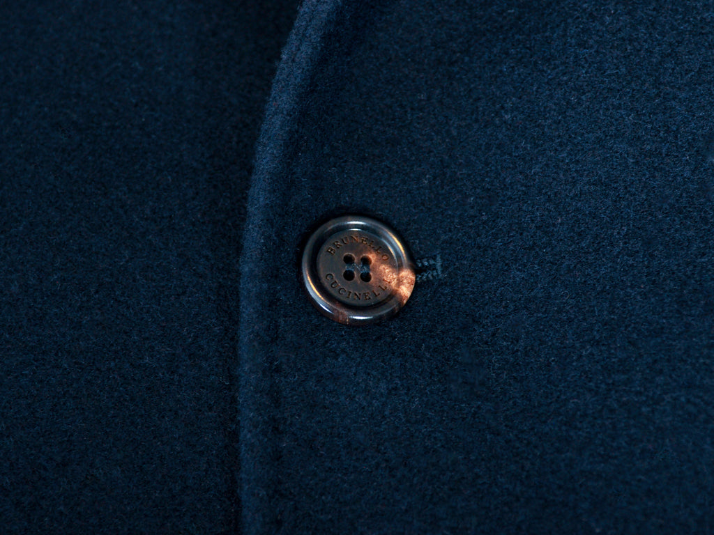 Brunello Cucinelli Navy Blue Cashmere Jacket