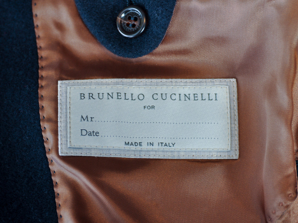 Brunello Cucinelli Navy Blue Cashmere Jacket