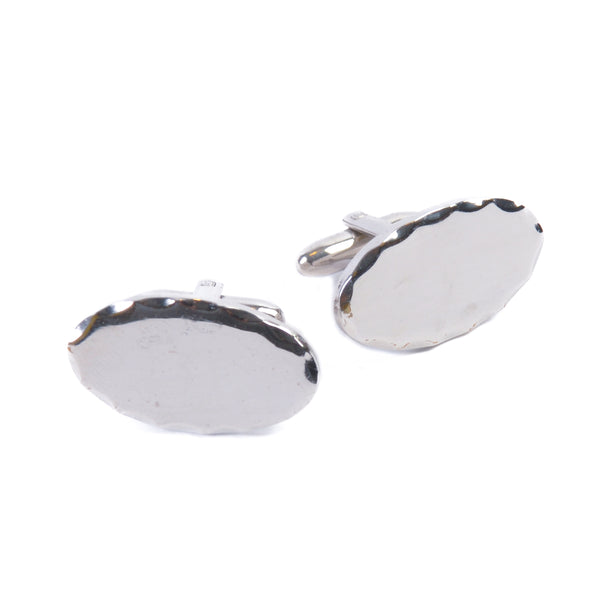 Birks Silver Oval Cufflink Set