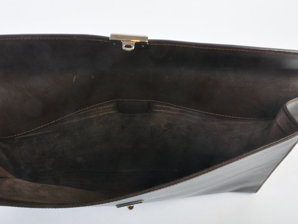 Gucci Brown Leather Portfolio