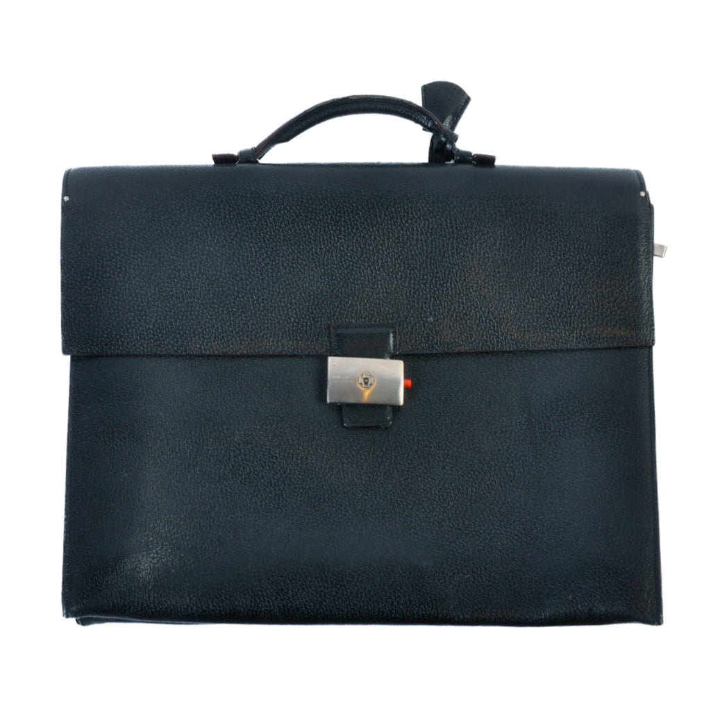Bally Black Leather Briefcase