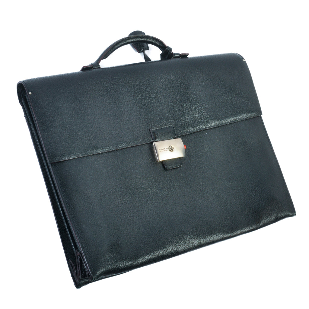 Bally Black Leather Briefcase