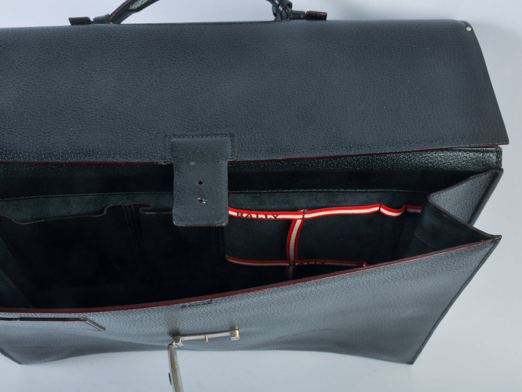 Bally Black Leather Briefcase