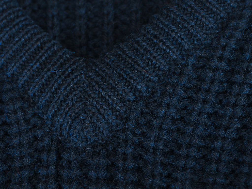 Wolsey Navy Blue Hand Framed V-Neck Sweater