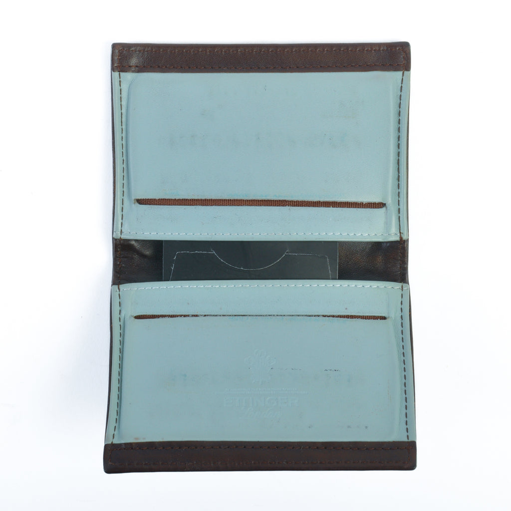 Ettinger Brown Leather Bifold Wallet