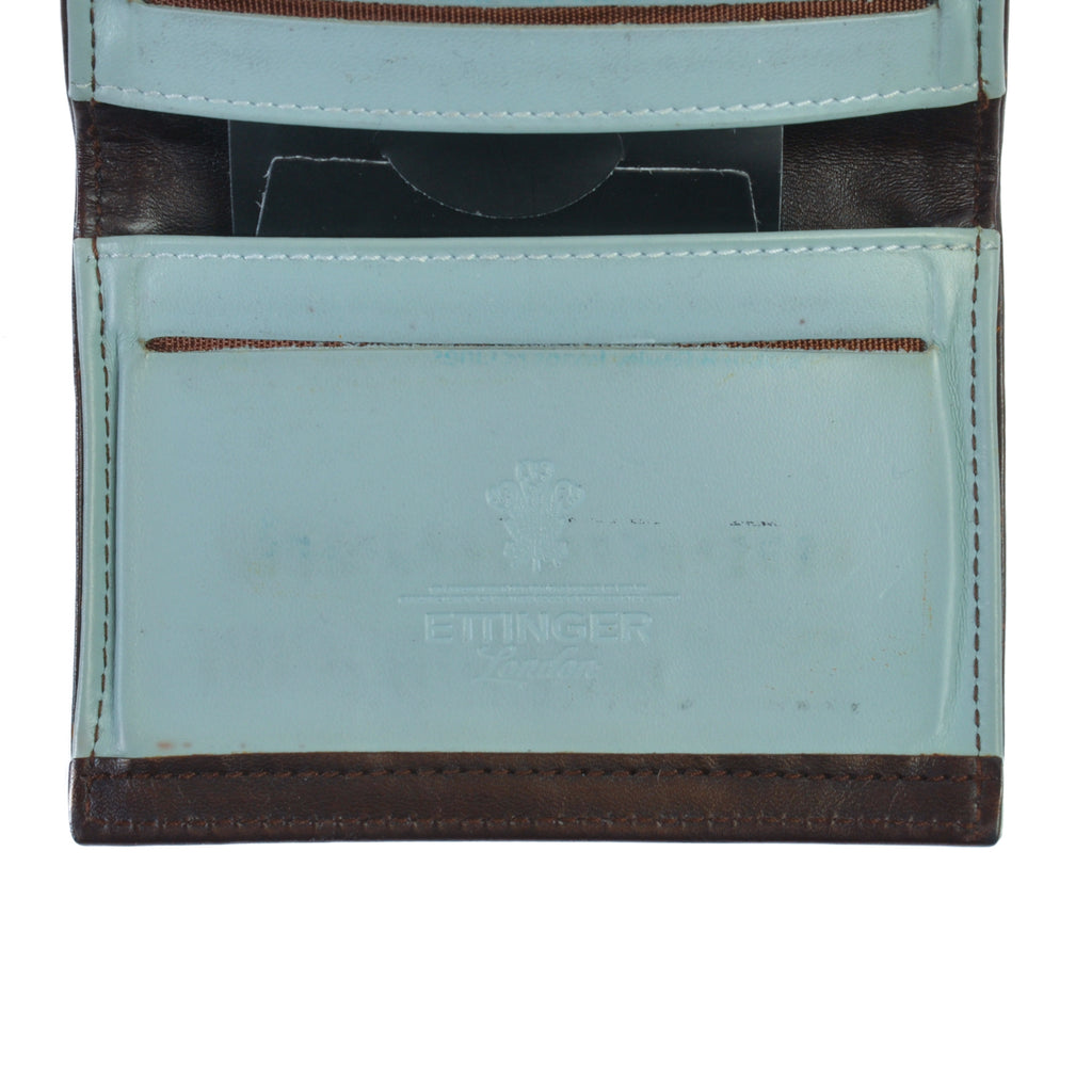 Ettinger Brown Leather Bifold Wallet