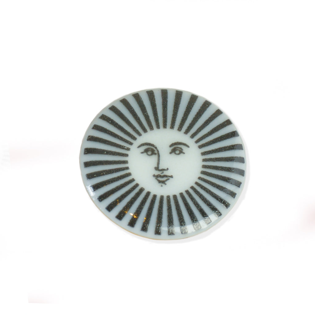 Fornasetti Milano White Ceramic Sun Button Set