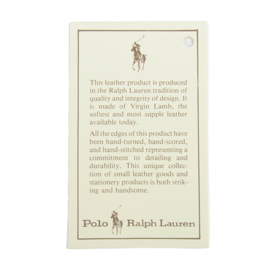 Polo Ralph Lauren Brown Lamb Leather Bifold Wallet